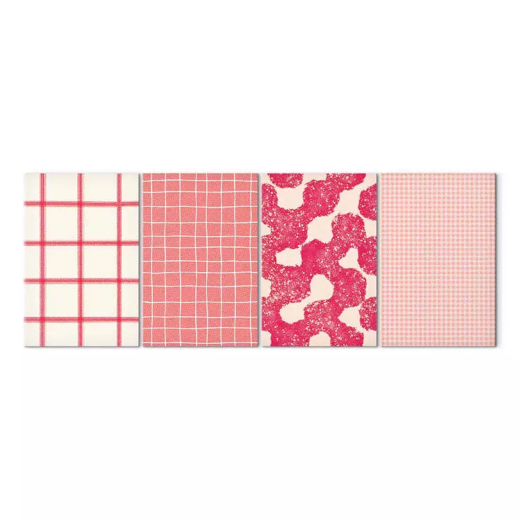 Padrões cor-de-rosa - grelhas e manchas em tons pastel sobre um fundo claro