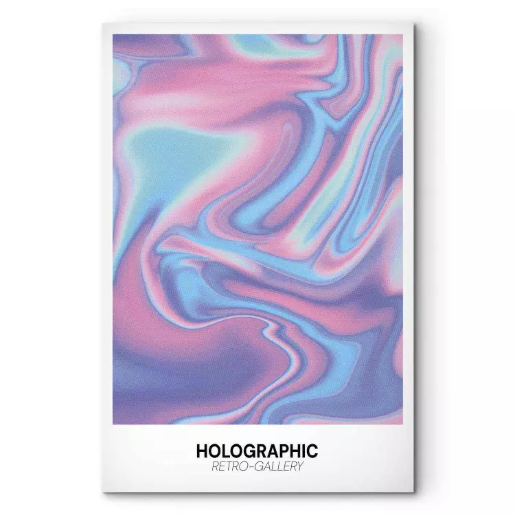 Holo-dream - ondas arco-íris e gradientes retro sobre um fundo branco
