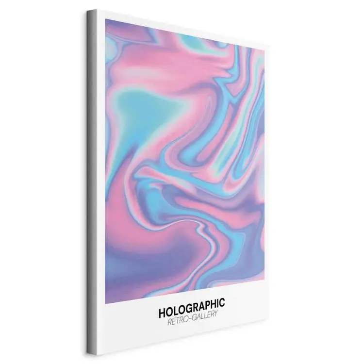Holo-dream - ondas arco-íris e gradientes retro sobre um fundo branco