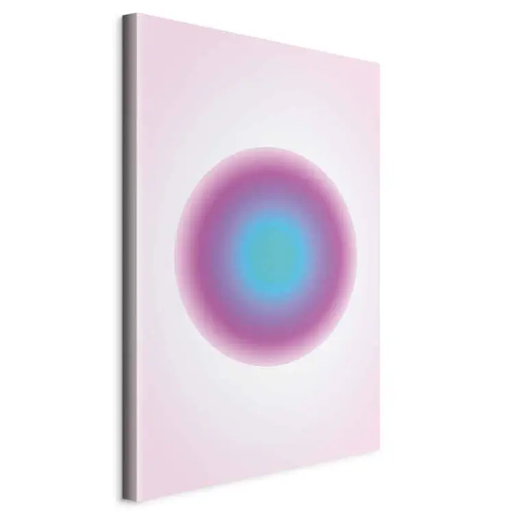 Pulso colorido - gradiente abstrato em forma de círculo com tons de rosa e azul