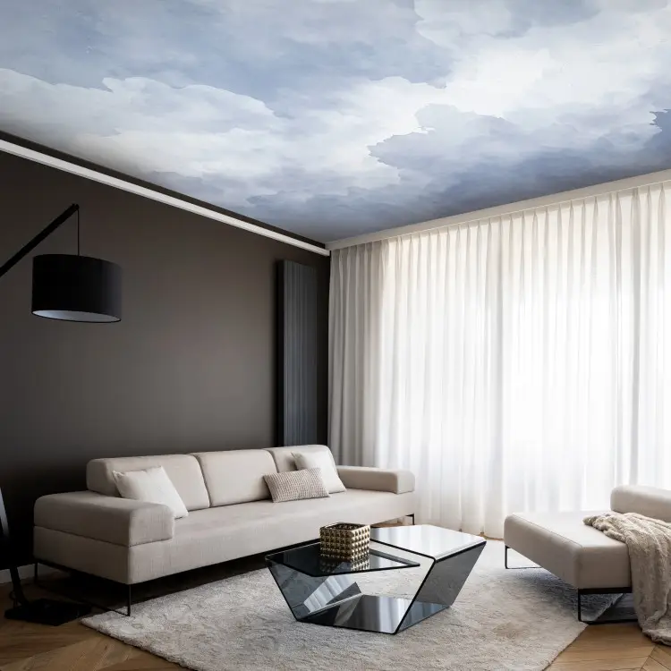 Sonho pastel - composição de nuvens claras e suaves criando atmosfera tranquila