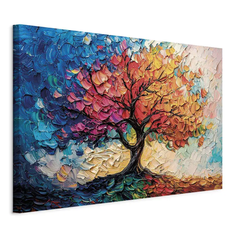 Árvore mágica - natureza multicolorida em tons outonais