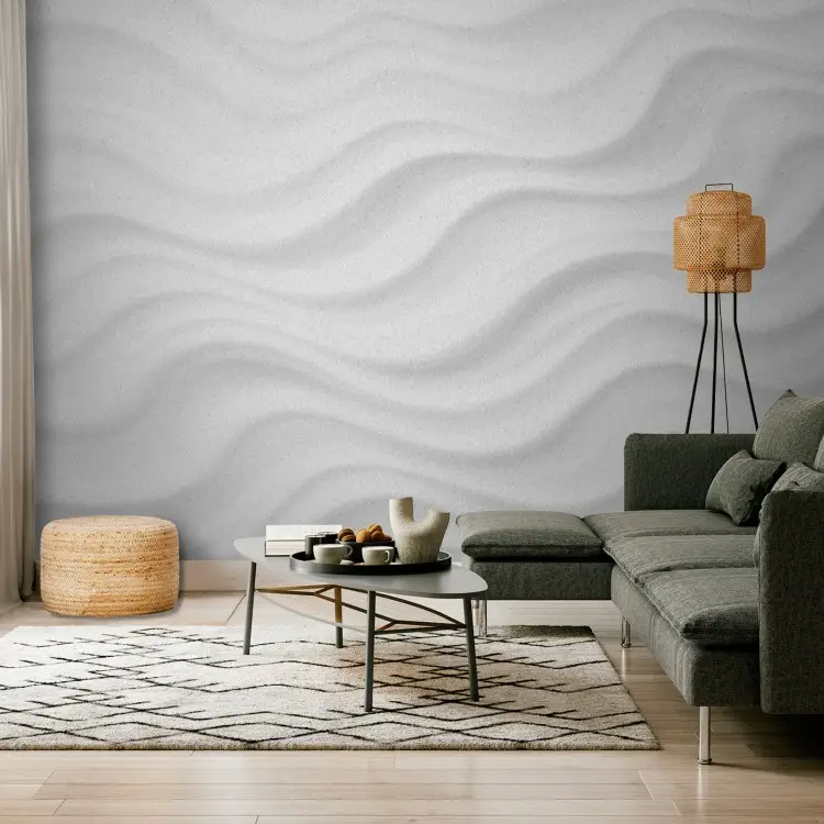 Estrutura sutil - delicado motivo de onda em uma composição minimalista