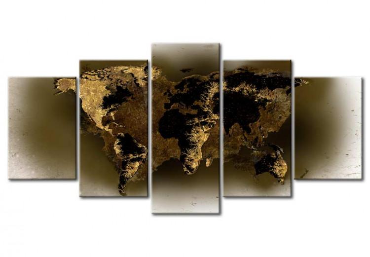 Quadro em tela Brass continents
