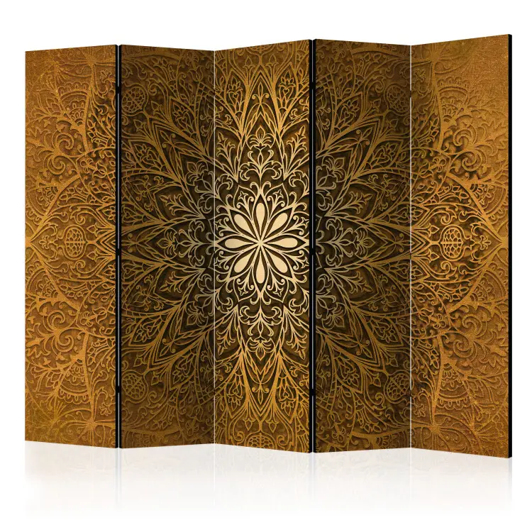 Círculo Sagrado II - mandala marrom com motivo de ornamento oriental