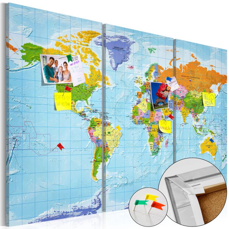 Placar de cortiça World Map: Countries Flags II [Cork Map]