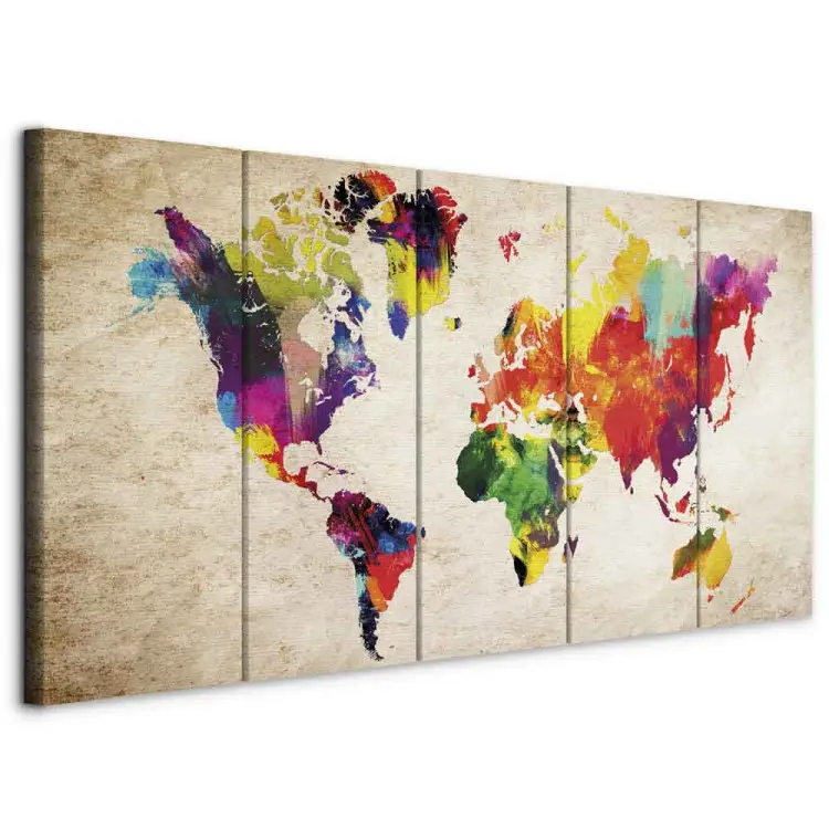 Mapa-mundo: Um mundo pintado