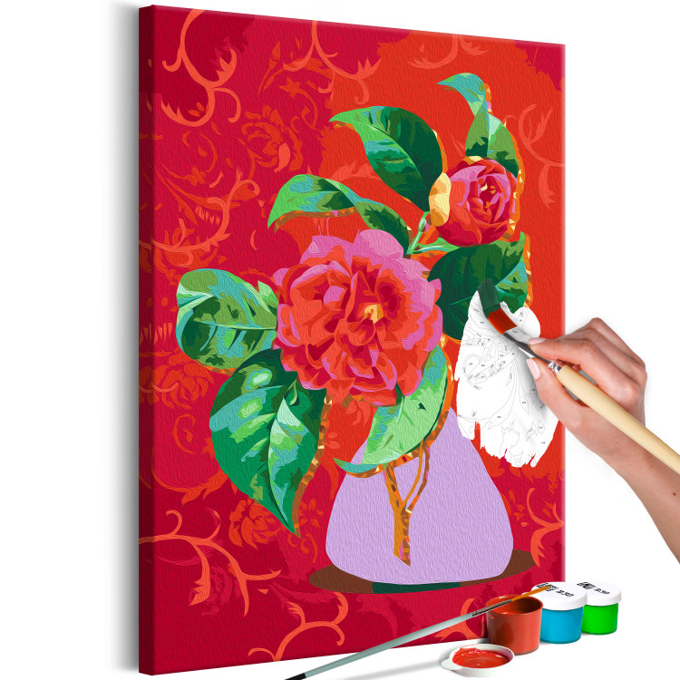 Desenho para pintar com números Bouquet in a Purple Vase 136500 additionalImage 5