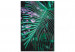 Desenho para pintar com números Morning Freshness - Green Palm Leaf With Water Drops 146210 additionalThumb 4