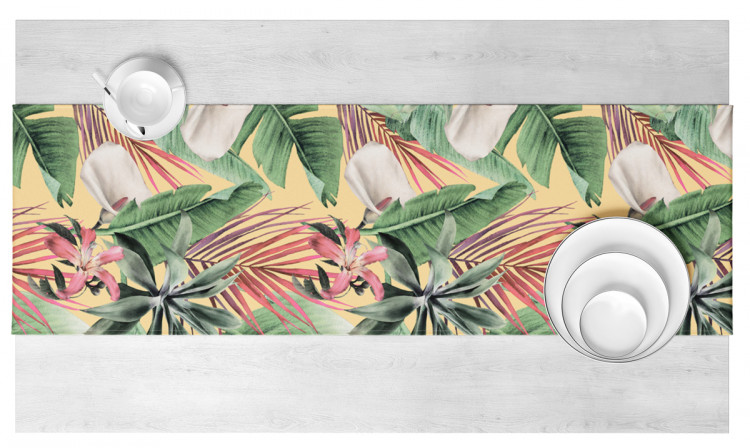 Corre-mesa Rainforest flora - a floral pattern with white flowers and leaves 147210 additionalImage 5