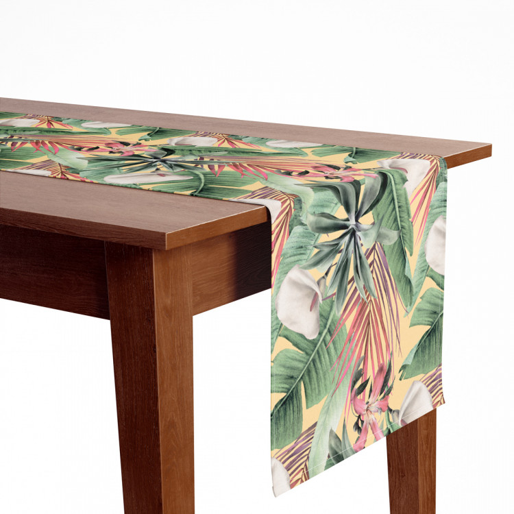 Corre-mesa Rainforest flora - a floral pattern with white flowers and leaves 147210 additionalImage 3