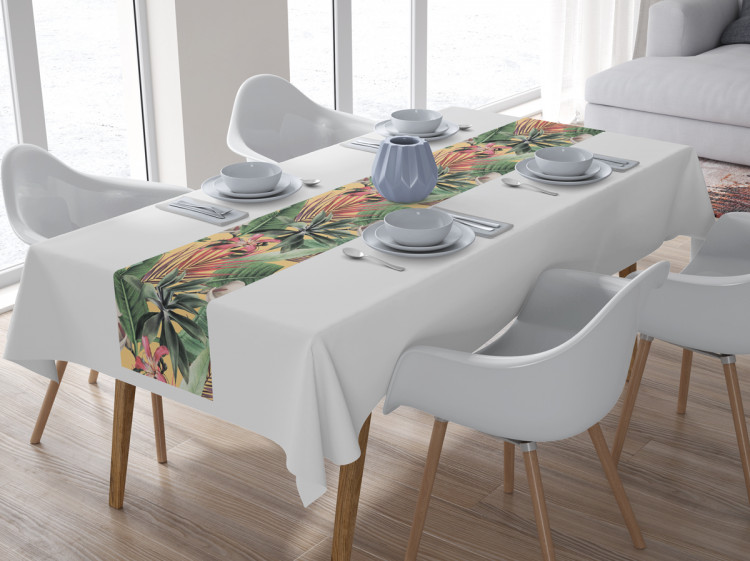 Corre-mesa Rainforest flora - a floral pattern with white flowers and leaves 147210 additionalImage 4