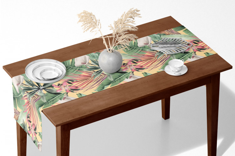 Corre-mesa Rainforest flora - a floral pattern with white flowers and leaves 147210 additionalImage 2