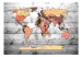Mural de parede Direção Mundial - mapa mundial com inscrições em inglês de países e cidades 90210 additionalThumb 1