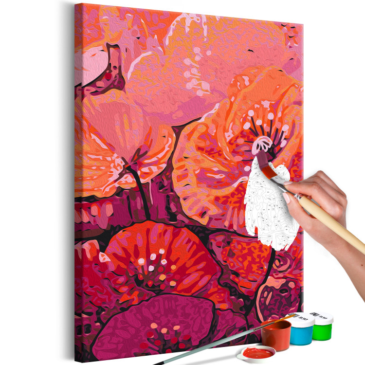 Desenho para pintar com números Coral Pink Poppies - Blooming Pink Flowers, Flower Buds 144520 additionalImage 7
