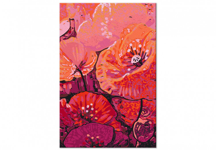Desenho para pintar com números Coral Pink Poppies - Blooming Pink Flowers, Flower Buds 144520 additionalImage 3