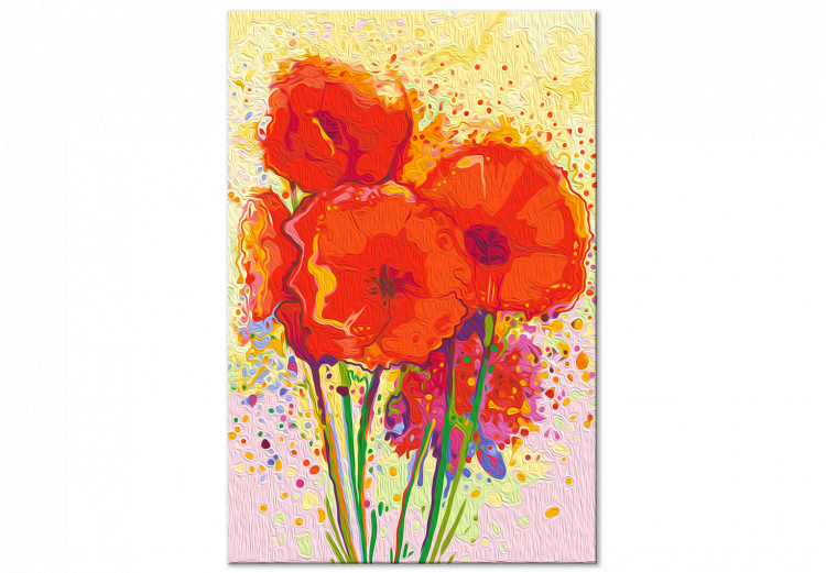 Desenho para pintar com números Floral Harmony - Colorful Bouquet With Ripe Poppies 149750 additionalImage 4