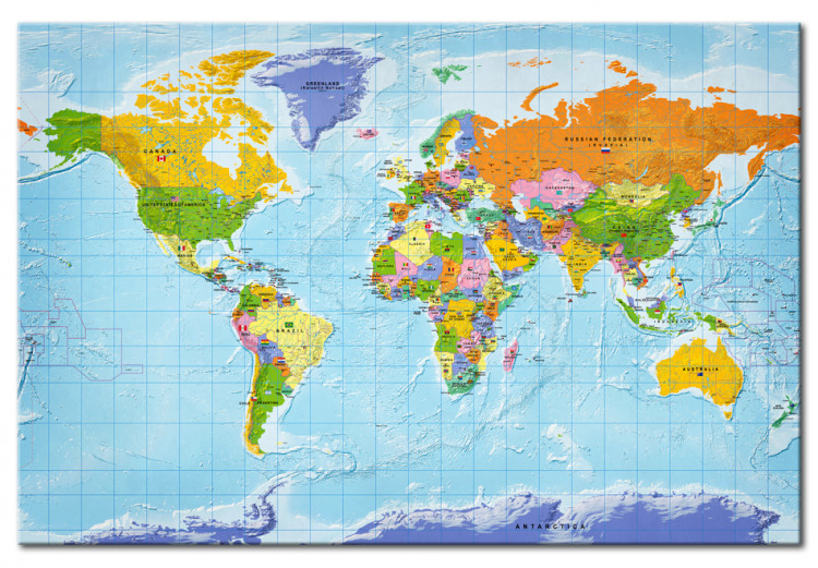 Placar decorativo World Map: Countries Flags [Cork Map] 95950 additionalImage 2