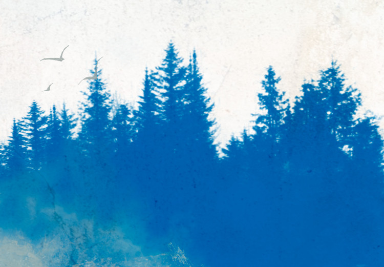 Cartaz Blue Forest - Delicate, Hazy Landscape in Blue Tones 145760 additionalImage 2