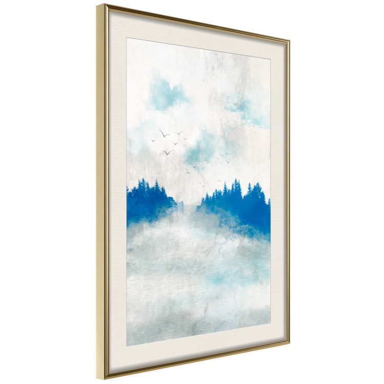 Cartaz Blue Forest - Delicate, Hazy Landscape in Blue Tones 145760 additionalImage 9