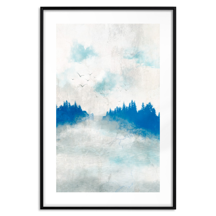 Cartaz Blue Forest - Delicate, Hazy Landscape in Blue Tones 145760 additionalImage 23