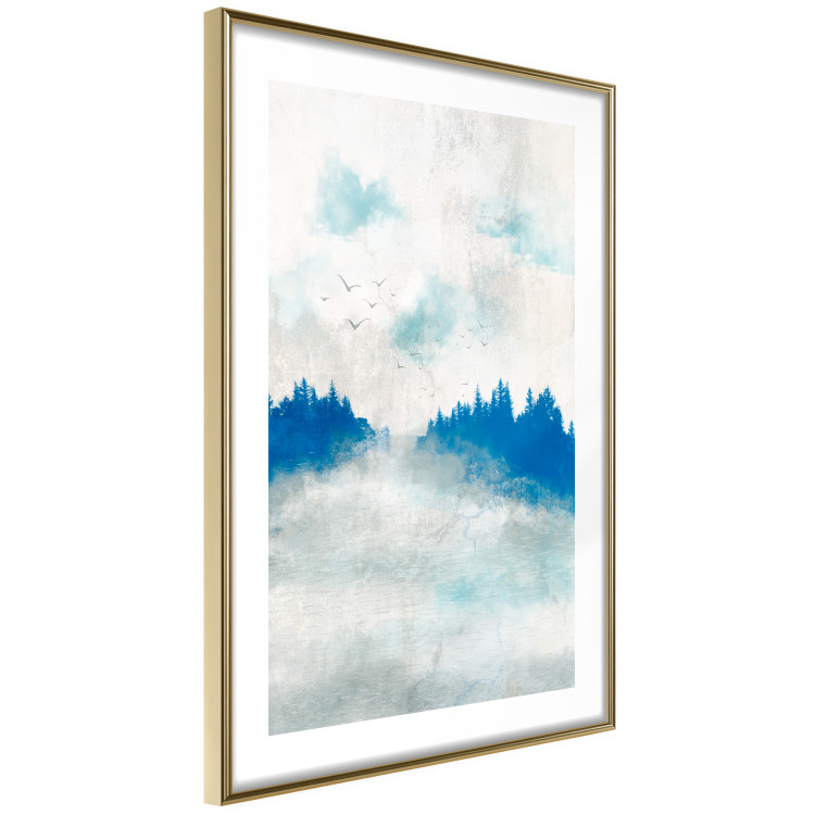 Cartaz Blue Forest - Delicate, Hazy Landscape in Blue Tones 145760 additionalImage 4