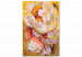 Desenho para pintar com números White Flowers - Blooming Bright Camellia on a Golden Abstract Background 146190 additionalThumb 4