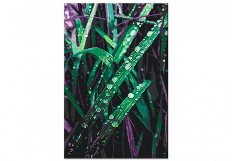 Desenho para pintar com números Lush Nature - Long Blades of Green and Purple Grass 146211 additionalImage 3