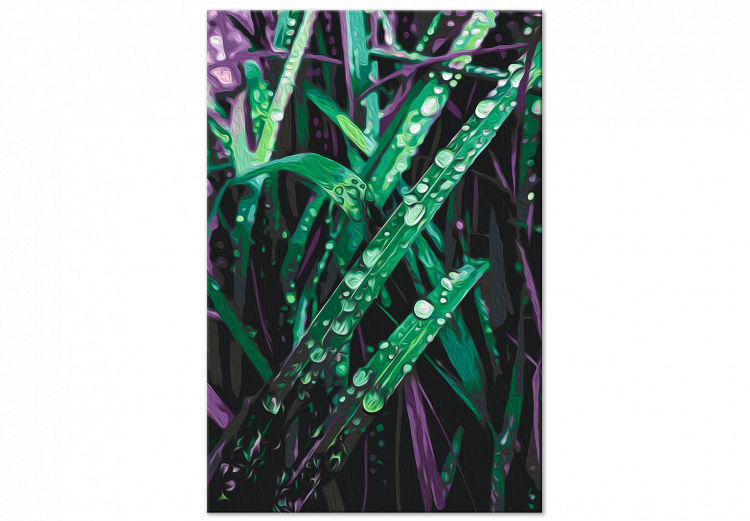 Desenho para pintar com números Lush Nature - Long Blades of Green and Purple Grass 146211 additionalImage 6