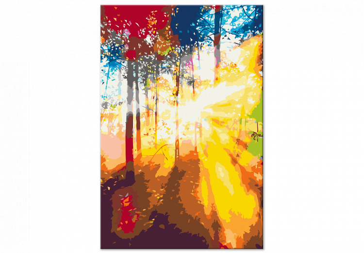 Desenho para pintar com números Solar Blast - Sun’s Rays Penetrating the Trees 144621 additionalImage 6