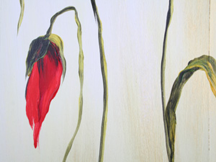 Pintura em tela Flores de papoila escarlate 48531 additionalImage 3