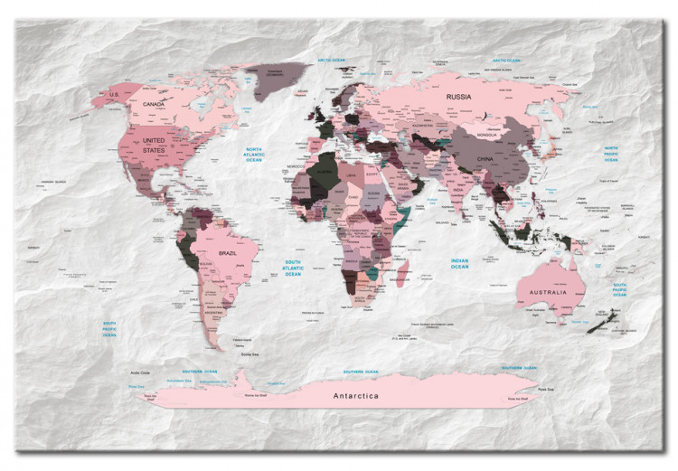 Placar de cortiça Pink Continents [Cork Map] 92251 additionalImage 2