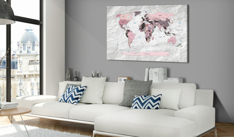 Placar de cortiça Pink Continents [Cork Map] 92251 additionalImage 3