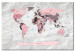 Placar de cortiça Pink Continents [Cork Map] 92251 additionalThumb 2