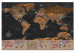 Placar de cortiça World: Brown Map [Cork Map] 98051 additionalThumb 2