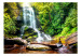 Mural de parede Maravilha da Natureza - paisagem de cachoeira fluindo pelas rochas na floresta 60061 additionalThumb 1