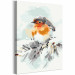 Desenho para pintar com números Bird on the Christmas Tree 130771 additionalThumb 4