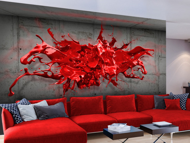 Mural de parede Red Ink Blot 62481