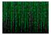 Mural de parede Chuva Digital - números binários em fundo preto em estilo Matrix 90181 additionalThumb 1