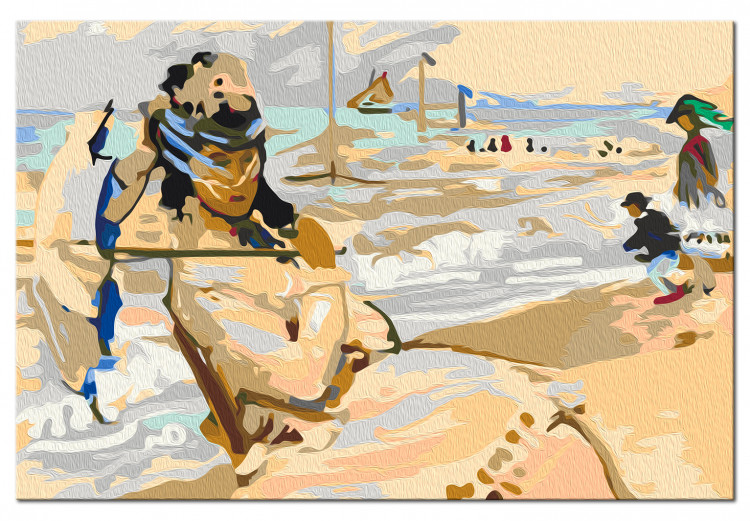 Desenho para pintar com números Claude Monet: Camille on the Beach at Trouville 134691 additionalImage 5