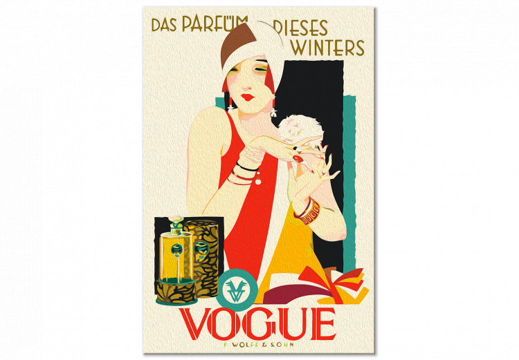 Desenho para pintar com números Elegant Woman - Colorful Art Deco Perfume Advertisement 144091 additionalImage 6
