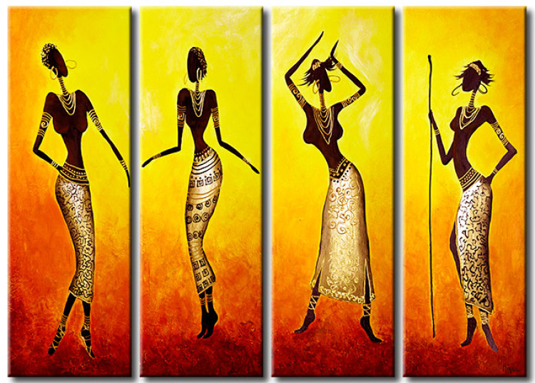 Pintura Dança das meninas africanas 50402