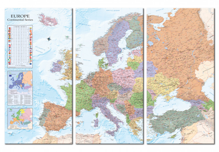 Placar decorativo World Maps: Europe II [Cork Map] 97402