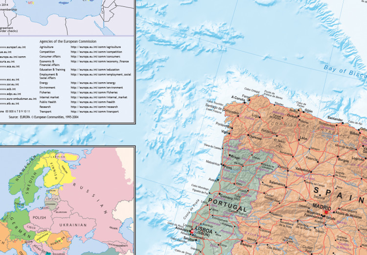 Placar decorativo World Maps: Europe II [Cork Map] 97402 additionalImage 4
