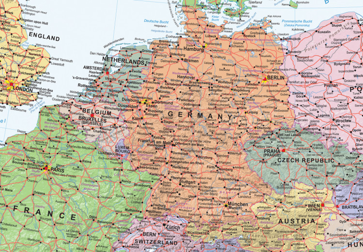 Placar decorativo World Maps: Europe II [Cork Map] 97402 additionalImage 5