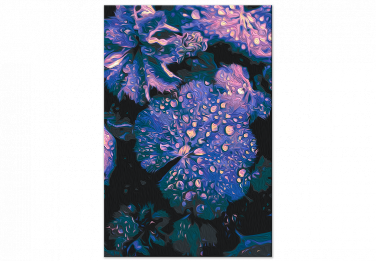 Desenho para pintar com números Lavender Atmosphere - Large Purple Leaves and Water Drops 146212 additionalImage 5