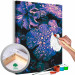 Desenho para pintar com números Lavender Atmosphere - Large Purple Leaves and Water Drops 146212