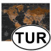 Placar de cortiça Brown World Map [Cork Map - Turkish Text] 105922 additionalThumb 5