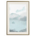 Poster decorativo Fishing in the Morning - Small Boat Against the Background of Misty Mountains 146132 additionalThumb 27