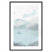 Poster decorativo Fishing in the Morning - Small Boat Against the Background of Misty Mountains 146132 additionalThumb 25